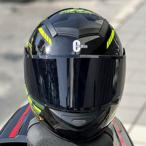 หมวกกันน็อคมอเตอร์ไซด์เต็มใบ, ป้องกันฝ้าหมวกกันน็อคมอเตอร์ไซด์เต็มใบหน้าสำหรับผู้ชายผู้หญิงหมวกกันน็อคสองจุด - Product Image 3