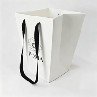 Bolsa de Papel Kraft Blanca Grande para Ramos de Flores con Asas Retorcidas, Precio al por Mayor, para Floristería y Regalos