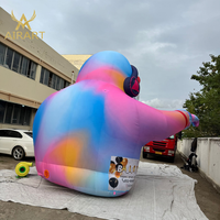Ballon gonflable de 4,5 m en forme d'astronaute coloré pour la décoration de fête de festival de musique DJ
