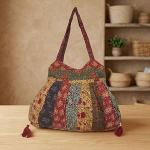 Bolsos Tote de Algodón de Diseño Moderno, Estilo Boho para Mujer, Color Sólido, Personalizables, de la Mejor Calidad, Hechos en India, para Todas las Temporadas - Product Image 2