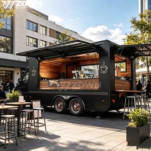 Mobile <b>Electric</b> Luxury Fashionable Pizza Oven Food Trailer Customized <b>BBQ</b> Grill Double Sinks Tow Option ZOWN Brand for Sale - Product Image 1