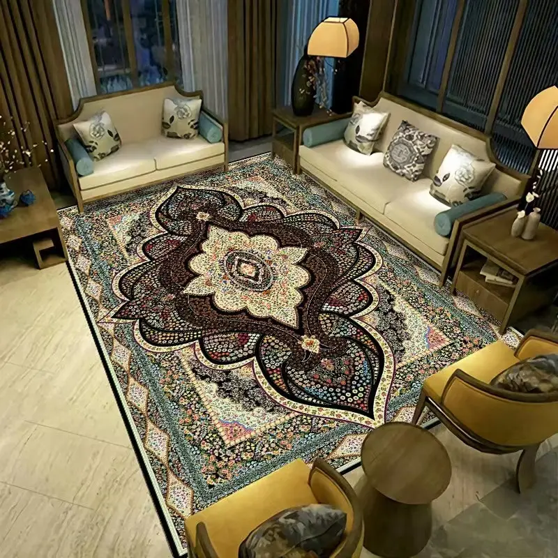 Karpet dan karpet sutra ukir tangan Digital dibuat mewah Turki untuk ruang tamu karpet Persia
