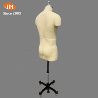 JUN MEI Maniquí de Fibra de Vidrio Personalizado para Hombre, Medio Cuerpo Superior, en Pose de Pie, para Sastrería Profesional, Ajustable y Preciso