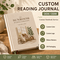 Diario di Lettura Personalizzato LABON con Copertina Rigida in Lino Beige, Modello Registro Letture, Sezione Citazioni, Valutazione a Stelle, Segnalibro a Nastro OEM ODM