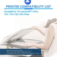 Chinamate kartrid Toner kompatibel HP 106A bubuk Toner impor CIP cerdas terbaru untuk printer seri 107/135