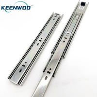 Glissières de tiroir télescopiques robustes Kingbach à fermeture amortie pour armoires de bureau et canaux de glissière de table