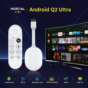 Dispositivo de Transmisión Mortal Q2 <span class=keywords><strong>Ultra</strong></span> 2GB/16GB <span class=keywords><strong>Chromecast</strong></span> TV Stick 4K Allwinner H313 TV Box Quad Core Android14 Set-top Box MagisTV - Product Image 2