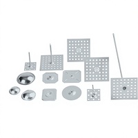 Ancres à clous en fer galvanisé de 2,7 mm, type maille argentée, isolantes thermiquement et acoustiquement, ignifuges, pour extérieur XPS, en stock