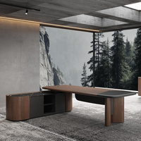 Ensemble de mobilier de bureau administratif moderne haut de gamme, élégant, avec armoire et bureau en bois de haute qualité
