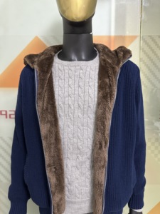 Suéter 100% Algodón con Logotipo Bordado Personalizado, <span class=keywords><strong>Cuello</strong></span> Redondo de Punto Trenzado para <span class=keywords><strong>Hombre</strong></span>, Ropa Casual de Invierno, Fabricante de Ropa al por Mayor, MOQ - Product Image 5
