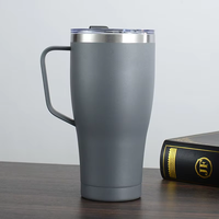 Grand couvercle de gobelet en acier inoxydable isolé sous vide à double paroi de 20oz, matériau 304, pour le stockage des bouteilles d'eau et de bière.