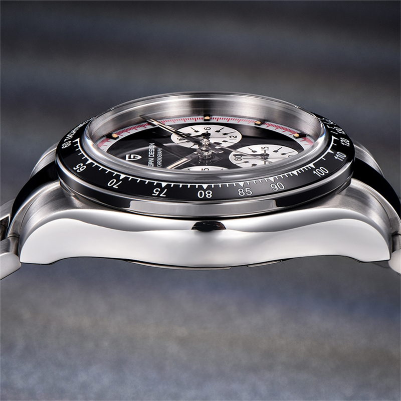 PAGANI DESIGN luxe nouveau classique montre à Quartz pour hommes lunette en céramique acier inoxydable étanche horloge verre saphir chronographe