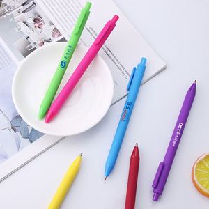 Candy-Colored PVC Acrylic Advertising Signature <b>Pen</b> Casual Neutral Design with Pressed Logo for Office Stationery Sticker Use - Product Image 3