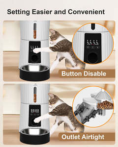 Modern 4L tahan air Dual-Power Timer baru otomatis WiFi Smart Pet Feeder dilepas plastik anjing & kucing mangkuk untuk penggunaan dalam ruangan - Product Image 5