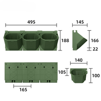 Système de mur végétal intelligent moderne pour jardin extérieur, serre, cadre mural en plastique PP, jardinière verticale suspendue robuste, pot de fleurs