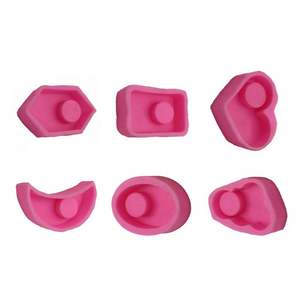 6 Simple Classique Géométrique Losange Carré Coeur Demi Lune Forme Ovale DIY Silicone Bougie Pot Mini Plante Pot De Fleur Moule - Product Image 3