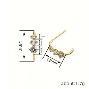 Orecchini a Perno Minimalisti per Donne, Design Elegante e Delicato, Accessori per Orecchie da Indossare Quotidianamente - Product Image 4