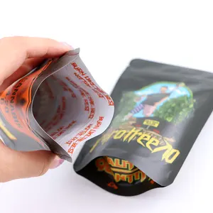 Commercio all'ingrosso 3.5G Gummies Mylar borse vuote Edibles zaino 500Mg a prova di odore 3.5 plastica Mylar Bag
