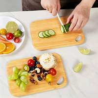 Mini planche à découper en bambou, petite planche à hacher avec trou de suspension, double face, écologique, outils de cuisine pour fruits