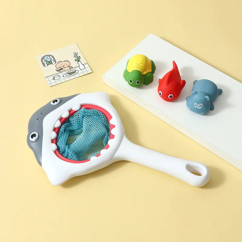 Üreticileri doğrudan özel köpekbalığı net hayvan banyo oyuncakları yaz çocuk su oyun oyuncaklar Squirting turtle palyaço balığı kaplumbağa oyuncaklar