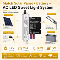 Contrôleur de charge solaire Sukite Premium AC/DC avec MPPT AC-3228 3.2V 30W 20A pour projet d'éclairage public extérieur