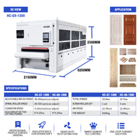 Machine de ponçage automatique de profilés de portes en bois HICAS HC-G9-1300 à 9 têtes, PLC, 1300 mm, 25,7 kW, CE