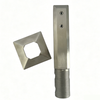 Support de fixation carré en acier inoxydable 2205 sans cadre pour clôture de piscine et garde-corps en verre, fourni directement par l'usine