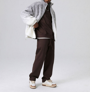 Vêtements d'hiver chauds veste polaire pour hommes mode <span class=keywords><strong>Ombre</strong></span> broderie Logo doublé vêtements pour hommes veste Stand décontracté personnalisé tissé - Product Image 4