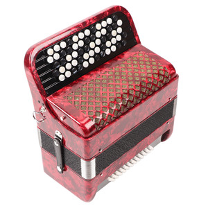 Acordeón de 62 Teclas, Acordeón de 60 Botones, Instrumento Musical Educativo para Niños con Correas, Rojo - Product Image 3