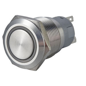 Interruptor de botón pulsador Jess TUV IP67 impermeable de 12V con anillo LED blanco iluminado, de acero inoxidable, 1NO1NC, 3A, terminal de pin, 50000 - Product Image 3