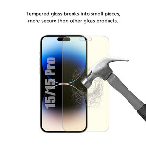 Protector de pantalla anti luz azul de vidrio templado plano 2.5D para iPhone 15 - Product Image 4