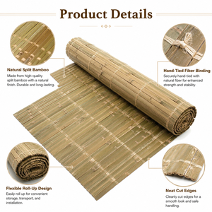 Mehrteilige Bambus-Schachmatte, Natürliche Schattendecke für Sukkot Sukkah - Product Image 2