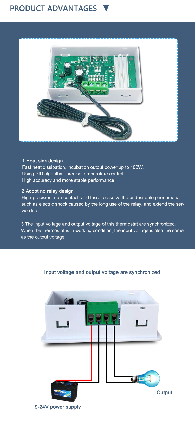 LED microcomputer digital display temperature controller ZFX-W1302 12V thermostat thermostat switch(图3)