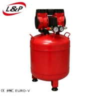 Compresseur d'air industriel vertical sans huile à haute vitesse et faible bruit L&P avec réservoir