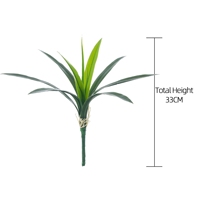 Kunstmatige Cymbidium Orchidee Bladeren Steel Decoratief Groen voor Bloemstukken Thuis
