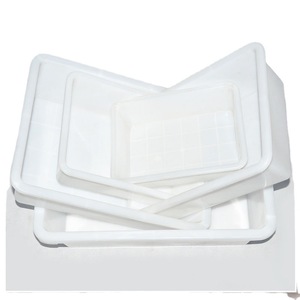 Plastic basins, plastic ice trays, white seafood <b>freezer</b> square basins for hotel storage, environmentally friendly PE plastic - Product Image 2