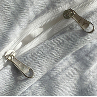 Mousseline de gaze minimaliste bord zigzag de luxe 100 coton housse de couette et taie d'oreiller avec fermeture à glissière
