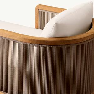 <span class=keywords><strong>Lit</strong></span> de soleil double de luxe pour l'extérieur, en teck, résistant aux UV, avec coussins, pour hôtel, terrasse en bord de mer - Product Image 4