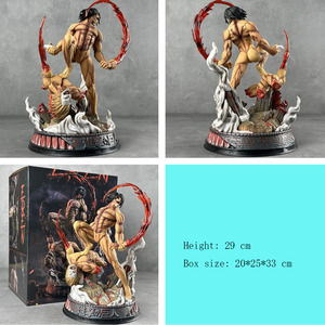 Wholesale 29cm Japanese Anime Figures Eren Jaeger PVC Figure <b>Statue</b> Cartoon Model Ornament - Product Image 5