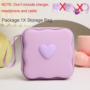 Étui de protection pour chargeur, boîte de rangement pour écouteurs, organisateur de câbles, boîte de rangement pour écouteurs sans fil, violet amour - Product Image 2