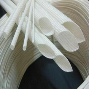 Gaine isolante tressée en fibre de verre blanche haute température 1-10 mm, résistante à 600 degrés pour câbles et tuyaux - Product Image 1