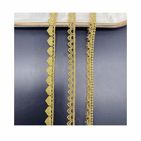 Vente chaude pas cher or dentelle garniture Applique bordure coupe dentelle pour bricolage accessoires de vêtement