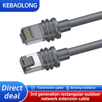 Kabel Starlink Gen3 23M/75FT Kit dengan Selubung PVC, Konektor RJ45, Konduktor Tembaga Berlapis Timah, Aksesoris untuk Internet Satelit