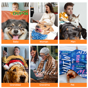 Mantas Personalizadas con Gráficos de Perros, Mantas de Franela 100% Poliéster para Sublimación DIY, Venta al Por Mayor - Product Image 4