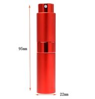 Flacon de parfum atomiseur portable de luxe en aluminium, rechargeable, 8 ml et 10 ml, avec mécanisme rotatif