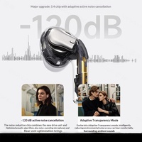   Écouteurs sans fil 5.3 avec réduction active du bruit, intra-auriculaires, avec étui de charge pour les trajets quotidiens et l'utilisation au bureau