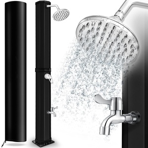 CYEN - <span class=keywords><strong>Ducha</strong></span> <span class=keywords><strong>Solar</strong></span> Exterior de Dos Secciones y 60L, Fácil de Instalar, Color Negro, para Jardín, Piscina, Patio Trasero y Playa - Product Image 1