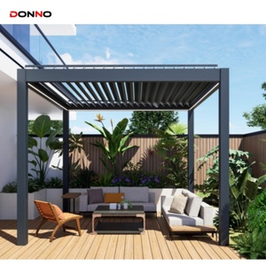 Garden Free Standing <b>Waterproof</b> Motorized Aluminio Pavilion Gazebo Ultraviolet-proof Custom Aluminium Pergola Free-standing Moto - Product Image 4