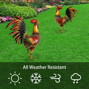 Trang Trại gà trang trí hen tác phẩm điêu khắc trang trí cỏ mộc mạc con gà trống tượng kim loại Vườn Cổ phần động vật tác phẩm điêu khắc - Product Image 3