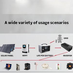 220V 110V 500 W Pure Sine Wave Portable Power Station All-in-One Solar <b>Generator</b> Lithium Pack Light Home Outdoor <b>Camping</b> US FU-P - Product Image 6